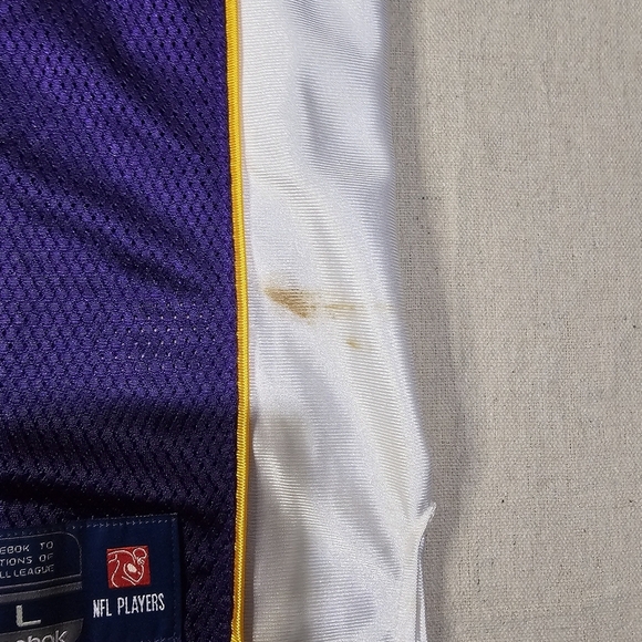 Reebok On Field Minnesota Vikings Adrian Peterson #28 Jersey Size L NWT *FLAWED* - Picture 5 of 9